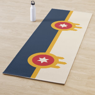 Tapis De Yoga Manteaux de yoga patriotique avec drapeau de Tulsa