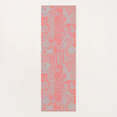Tapis De Yoga Marbre Abstrait rose et gris (Dos)