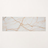 Tapis De Yoga Marbre blanc et Brown (Devant (Horizontal))
