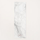 Tapis De Yoga Marbre blanc PixDezines + Veines Roses rousses (Devant)
