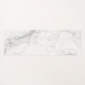 Tapis De Yoga Marbre blanc PixDezines + Veines Roses rousses (Devant (Horizontal))
