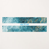 Tapis De Yoga Marbre bleu or texturé Yoga Mat (Devant (Horizontal))