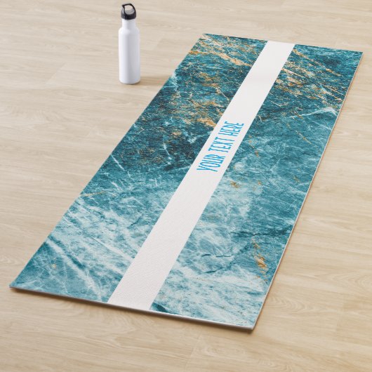 Tapis De Yoga Marbre bleu or texturé Yoga Mat (En situation)