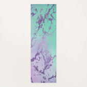 Tapis De Yoga Marbre chic | Lavande violet et vert menthe (Devant)