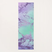 Tapis De Yoga Marbre chic | Lavande violet et vert menthe (Dos)