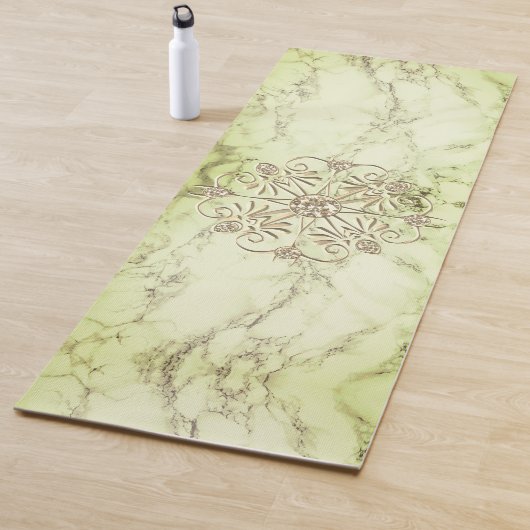 Tapis De Yoga Marbre de chaux Mandala Gem (En situation)