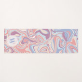 Tapis De Yoga Marbre funky moderne Pastel violet Monogramme (Devant (Horizontal))