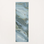 Tapis De Yoga Marbre gris bleu avec Veine or (Devant)