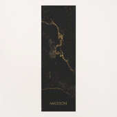 Tapis De Yoga Marbre noir d'or (Devant)