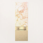 Tapis De Yoga Marbre or Rose classique (Dos)