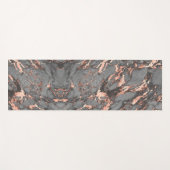 Tapis De Yoga Marbre rose gris or design moderne (Devant (Horizontal))
