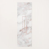 Tapis De Yoga Marbre rose-or de luxe (Dos)