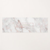 Tapis De Yoga Marbre rose-or de luxe (Devant (Horizontal))