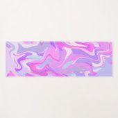 Tapis De Yoga Marbré rose violet Turquoise (Devant (Horizontal))