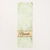 Tapis De Yoga Marbre vert Diamant Bling Namaste (Dos)