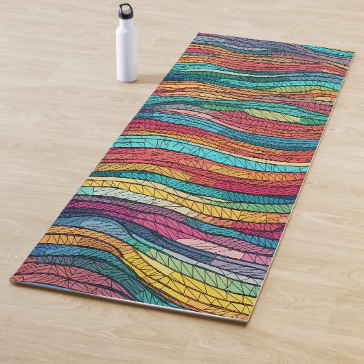 Tapis De Yoga Marée mosaïque (En situation)
