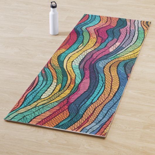 Tapis De Yoga Marée mosaïque (En situation)