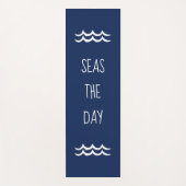 Tapis De Yoga Marine Mer Bleue le jour Vagues Nautique (Devant)