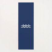 Tapis De Yoga Marine Mer Bleue le jour Vagues Nautique (Dos)