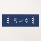 Tapis De Yoga Marine Mer Bleue le jour Vagues Nautique (Devant (Horizontal))
