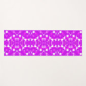 Tapis De Yoga Marques symétriques roses et blanches (Devant (Horizontal))