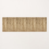 Tapis De Yoga Mat avec un motif en bois. (Dos (Horizontal))