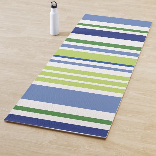 Tapis De Yoga Mat de Yoga Bleu et Vert (En situation)