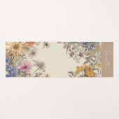 Tapis De Yoga Mat de Yoga floral neutre (Devant (Horizontal))