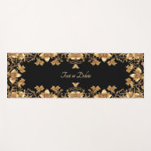 Tapis De Yoga Mat de Yoga Floral Or (Devant (Horizontal))