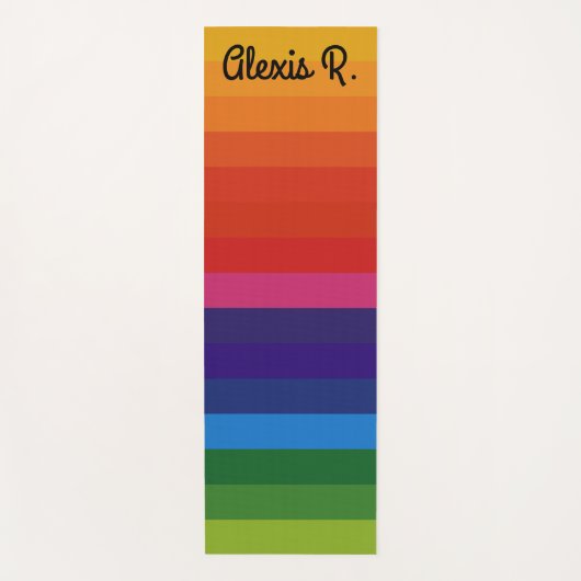 Tapis De Yoga Mat de Yoga joli arc-en-ciel (Devant)