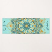 Tapis De Yoga Mat de Yoga Mandala en or (Devant (Horizontal))