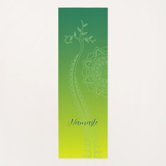 Tapis De Yoga Mat de Yoga Mandala vert (Devant)