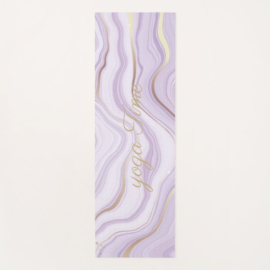 Tapis De Yoga mat de yoga violet marbré (Devant)