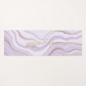 Tapis De Yoga mat de yoga violet marbré (Devant (Horizontal))