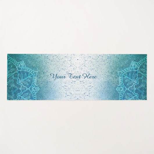 Tapis De Yoga Mat de Yoga Zen Mandala bleu clair (Devant (Horizontal))