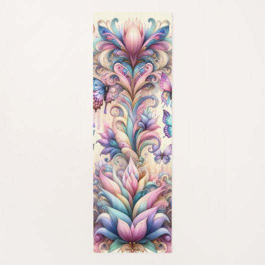 Tapis De Yoga Mat d'exercice Whimsical Floral et Papillon (Devant)