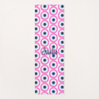 Tapis De Yoga mauvais œil rose personnalisable