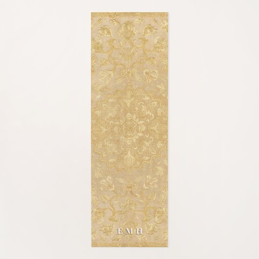 Tapis De Yoga Médaillon d'or Personnalisé Gold Stripe Yoga Mat (Devant)