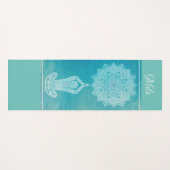 Tapis De Yoga Méditation bleu clair (Devant (Horizontal))