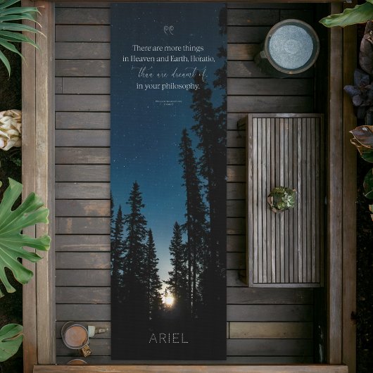 Tapis De Yoga Méditation Bleue Citation Inspiration Nuit Ciel Yo