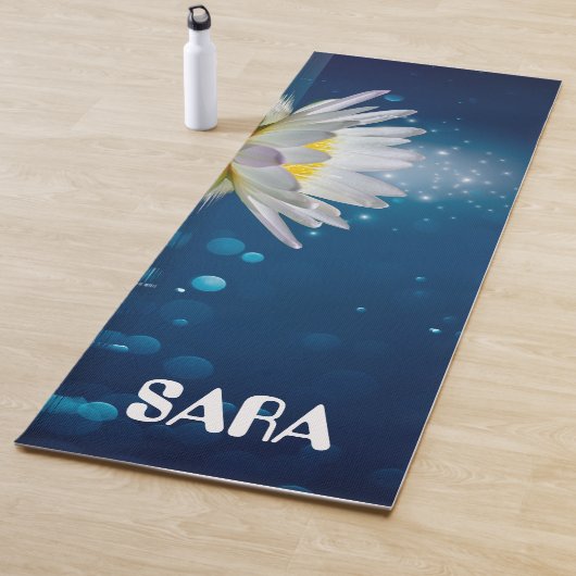 Tapis De Yoga Méditation de fleurs de lotus bleu (En situation)