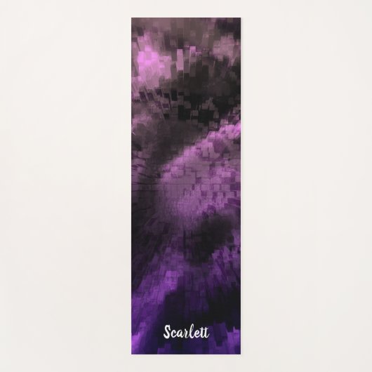 Tapis De Yoga Méditation du nom personnalisé foncé violet (Devant)