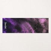 Tapis De Yoga Méditation du nom personnalisé foncé violet (Devant (Horizontal))