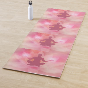 Tapis De Yoga Méditation Lotus rose Énergie spirituelle Yoga Mat