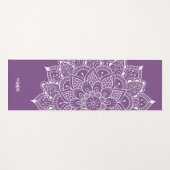 Tapis De Yoga Méditation Mandala Personnelle Violet (Devant (Horizontal))