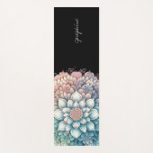 Tapis De Yoga Méditation Moderne Mandala Pink Blue Nom (Devant)