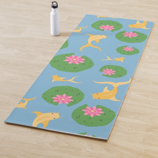 Tapis De Yoga Méditation sur mesure Koi Fish Pond Fitness (En situation)