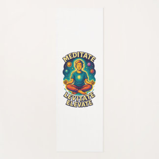 Tapis De Yoga "Méditez. Lévité. Elevate." - Énergie cosmique