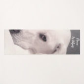 Tapis De Yoga Mélange blanc Labrador Chien Gris Yoga Mat (Devant (Horizontal))