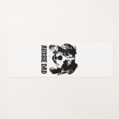 Tapis De Yoga Mens Aussie Papa - Australian Shepherd Chien Papa (Devant (Horizontal))